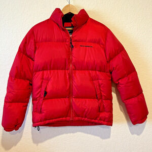 Vintage Y2K Polo Ralph Lauren Puffer Jacket Sz S Streetwear Red Down USA Read
